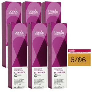 Londa Professional permanente Cremehaarfarbe Extra Rich 6 x 60 ml 6/06 dunkelblond natur violett