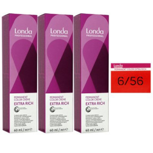 Londa Professional permanente Cremehaarfarbe Extra Rich 3 x 60 ml 6/56 dunkelblond rot violett