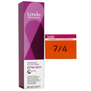 Londa Professional permanente Cremehaarfarbe Extra Rich 60 ml 7/4 mittelblond kupfer