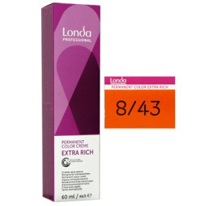 Londa Professional permanente Cremehaarfarbe Extra Rich 60 ml 8/43 hellblond kupfer gold