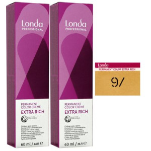 Londa Professional permanente Cremehaarfarbe Extra Rich 2 x 60 ml 9/ lichtblond natur warm