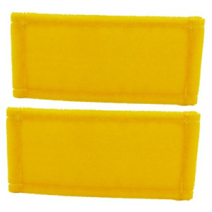 Glit Polyhandpad 2 x Pad 250 x 120 mm gelbe Borsten mit Vliesrücken rechteckig