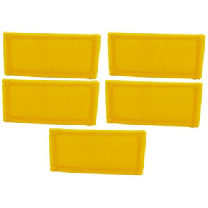 Glit Polyhandpad 5 x Pad 250 x 120 mm gelbe Borsten mit Vliesrücken rechteckig