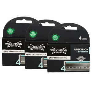 Wilkinson Quattro Essential 4 Precision Sensitive 3 x 4 Klingen