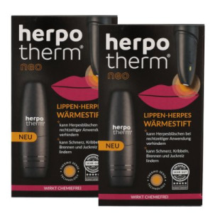 2 x Herpotherm Neo verhindert Ausbruch von Herpes gegen Lippenherpes Wärmestift