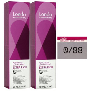 Londa Professional permanente Cremehaarfarbe Extra Rich 2 x 60 ml 0/88 mixton perl intensiv