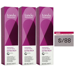 Londa Professional permanente Cremehaarfarbe Extra Rich 3 x 60 ml 0/88 mixton perl intensiv