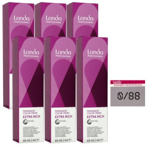 Londa Professional permanente Cremehaarfarbe Extra Rich 6 x 60 ml 0/88 mixton perl intensiv