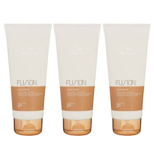 Wella Fusion Intense Repair 3 x 200 ml Conditioner für strapaziertes Haar