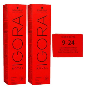 Schwarzkopf Igora Royal 2 x 60 ml 9-24 hellblond asch beige Haarfarbe Cremefarbe