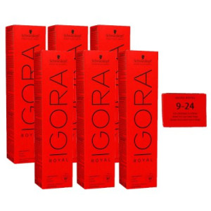 Schwarzkopf Igora Royal 6 x 60 ml 9-24 hellblond asch beige Haarfarbe Cremefarbe