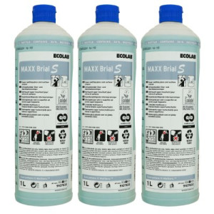Ecolab MAXX Brial S 3 x 1 Liter Ultranetzender Glas Oberflächen & Glasreiniger