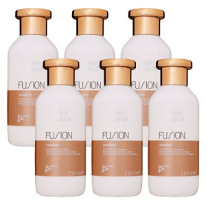 Wella Fusion Intense Repair 6 x 250 ml Shampoo für strapaziertes Haar