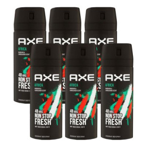 Axe Africa 6 x 150 ml Deodorant Deospray Deo Spray neues Design