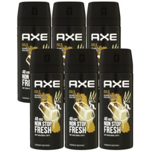 Axe Gold 6 x 150 ml Deospray Deodorant Deo Spray Deodorant Spray Bodyspray Herren