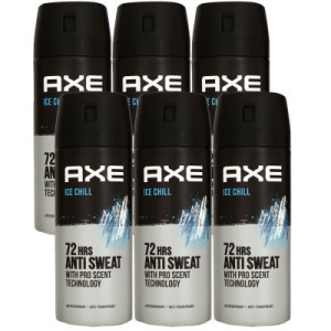 Axe Ice Chill 6 x 150 ml Deospray Deodorant Frozen Mint & Lemon