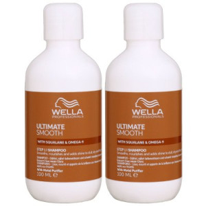 Wella Ultimate Smooth Shampoo 2 x 100 ml für trockenes Haar Step 1