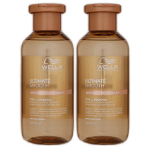 Wella Ultimate Smooth Shampoo 2 x 250 ml für trockenes Haar Step 1