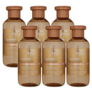 Wella Ultimate Smooth Shampoo 6 x 250 ml für trockenes Haar Step 1