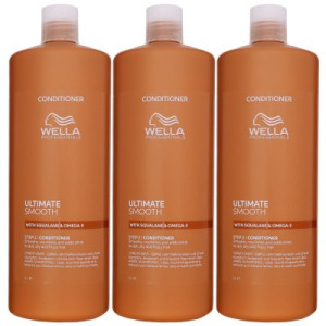 Wella Ultimate Smooth Conditioner 3 x 1000 ml für trockenes Haar Step 2