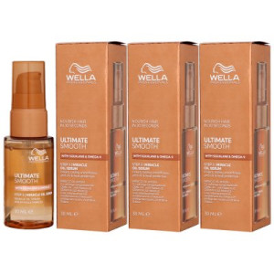 Wella Ultimate Smooth Miracle Oil Serum 3 x 30 ml für trockenes Haar Step 3
