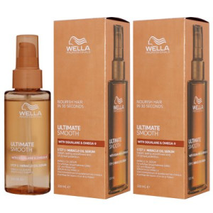 Wella Ultimate Smooth Miracle Oil Serum 2 x 100 ml für trockenes Haar Step 3
