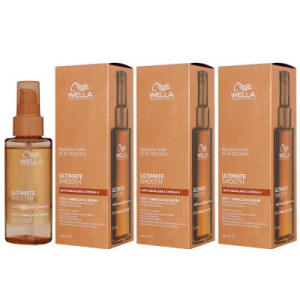 Wella Ultimate Smooth Miracle Oil Serum 3 x 100 ml für trockenes Haar Step 3