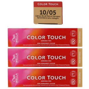 Wella Color Touch 60 ml 3 x 10/05 hell lichtblond natur mahagoni