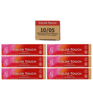 Wella Color Touch 60 ml 6 x 10/05 hell lichtblond natur mahagoni
