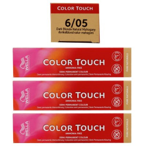Wella Color Touch 60 ml 3 x 6/05 dunkelblond natur mahagoni