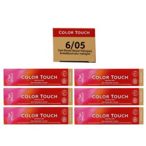 Wella Color Touch 60 ml 6 x 6/05 dunkelblond natur mahagoni