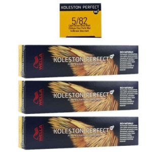 Wella Koleston Perfect ME Rich Naturals 3 x 60 ml 5/82 hellbraun perl matt