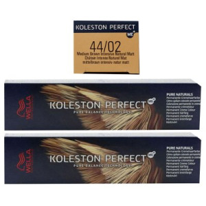 Wella Koleston Perfect ME Pure Naturals 2 x 60 ml 44/02 mittelbraun intensiv natur matt