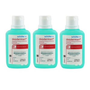 Schülke desderman 3 x 100 ml Desinfektionsmittel Händedesinfektion Taschenflasche