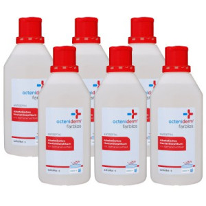 Schülke octeniderm Hautantiseptikum farblos 6 x 1000 ml Hautdesinfektion
