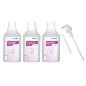 Schülke esemtan active gel 3 x 500 ml Erfrischungsgel & Dosierpumpe