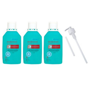 Schülke desderman 3 x 500 ml hygienische und chirurgische Händedesinfektion & Dosierpumpe