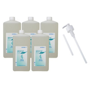 Schülke sensiva Wash Lotion 5 x 1000 ml Handwaschlotion & Dosierpumpe