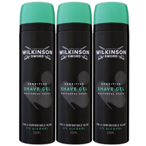 Wilkinson Sword Shave Gel Rasiergel 3 x 200 ml Sensitive