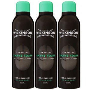Wilkinson Sword Shave Foam Rasierschaum 3 x 200 ml Sensitive