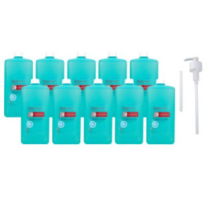 Schülke desderman 10 x 1000 ml Händedesinfektion & 1000 ml Dosierpumpe