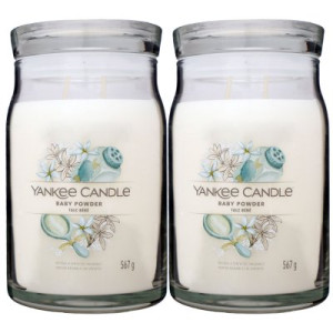 Yankee Candle Signature Baby Powder 2 Docht Duftkerze im Glas 2 x 567 g Housewarmer
