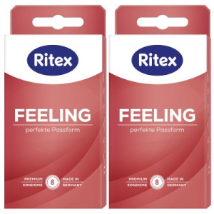 Ritex Feeling Kondome 2 x 8 Stück Perfekte Passform & Intensiver Hautkontakt