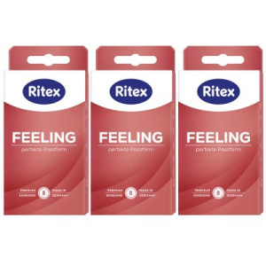 Ritex Feeling Kondome 3 x 8 Stück Perfekte Passform & Intensiver Hautkontakt