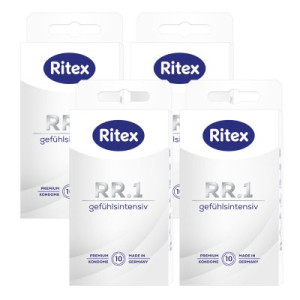 Ritex RR.1 Kondome 4 x 10 Stück Gefühlsintensiv mit gefühlsaktivem Gleitfilm