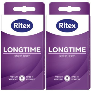 Ritex Longtime Kondome 2 x 8 Stück Für ein lang andauerndes Liebesspiel