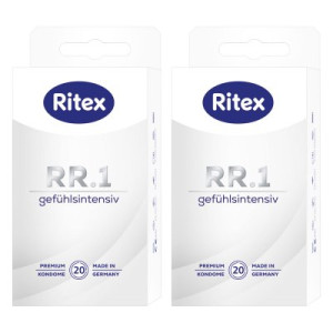 Ritex RR.1 Kondome 2 x 20 Stück Gefühlsintensiv mit gefühlsaktivem Gleitfilm