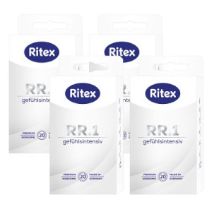 Ritex RR.1 Kondome 4 x 20 Stück Gefühlsintensiv mit gefühlsaktivem Gleitfilm