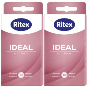 Ritex Ideal Kondome 2 x 10 Stück extra feucht mit extra viel Gleitmittel