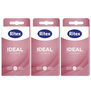Ritex Ideal Kondome 3 x 10 Stück extra feucht mit extra viel Gleitmittel
